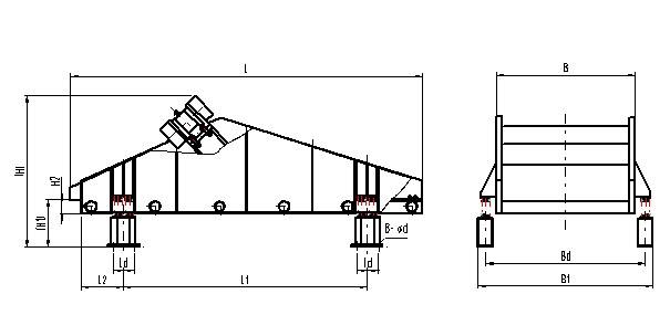 振動電機式振動脫水篩結構圖紙 振動電機式振動脫水篩結構圖紙